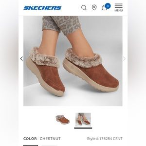 Woman’s size 9.5 cute Skechers Go Lounge-On The Go Joy slippers / slip on shoes